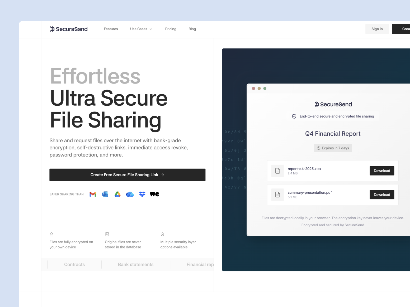Web Design - SecureSend